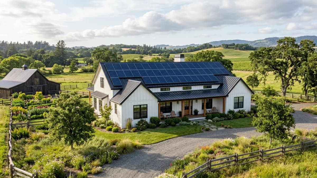 Residential home with solar panels Residential rooftop equipped with solar panels - Federal Solar Tax Credit (ITC) Guide