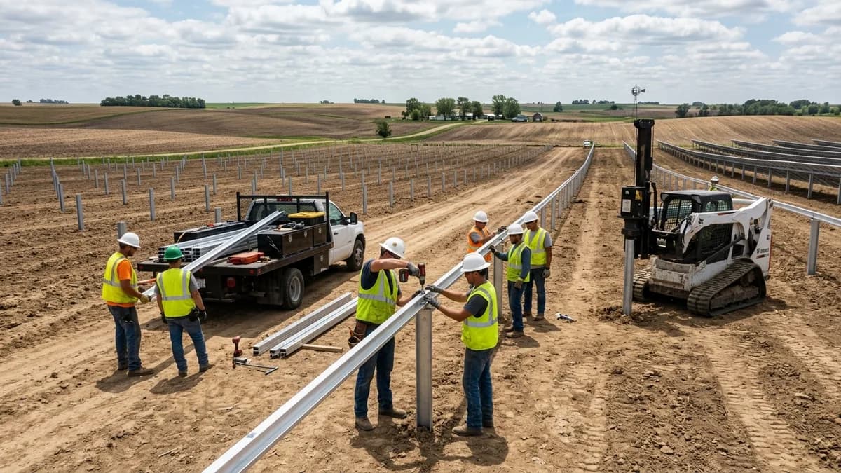 Solar farm on leased land in South Carolina Solar farm alongside working farmland in South Carolina - Solar Farm Lease