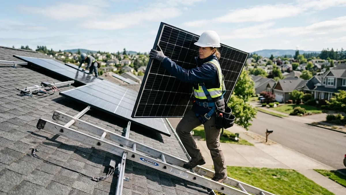 Professional solar panel installation in Broken Arrow, Oklahoma Rooftop solar panel installation by certified team in Broken Arrow, Oklahoma - Solar Incentives