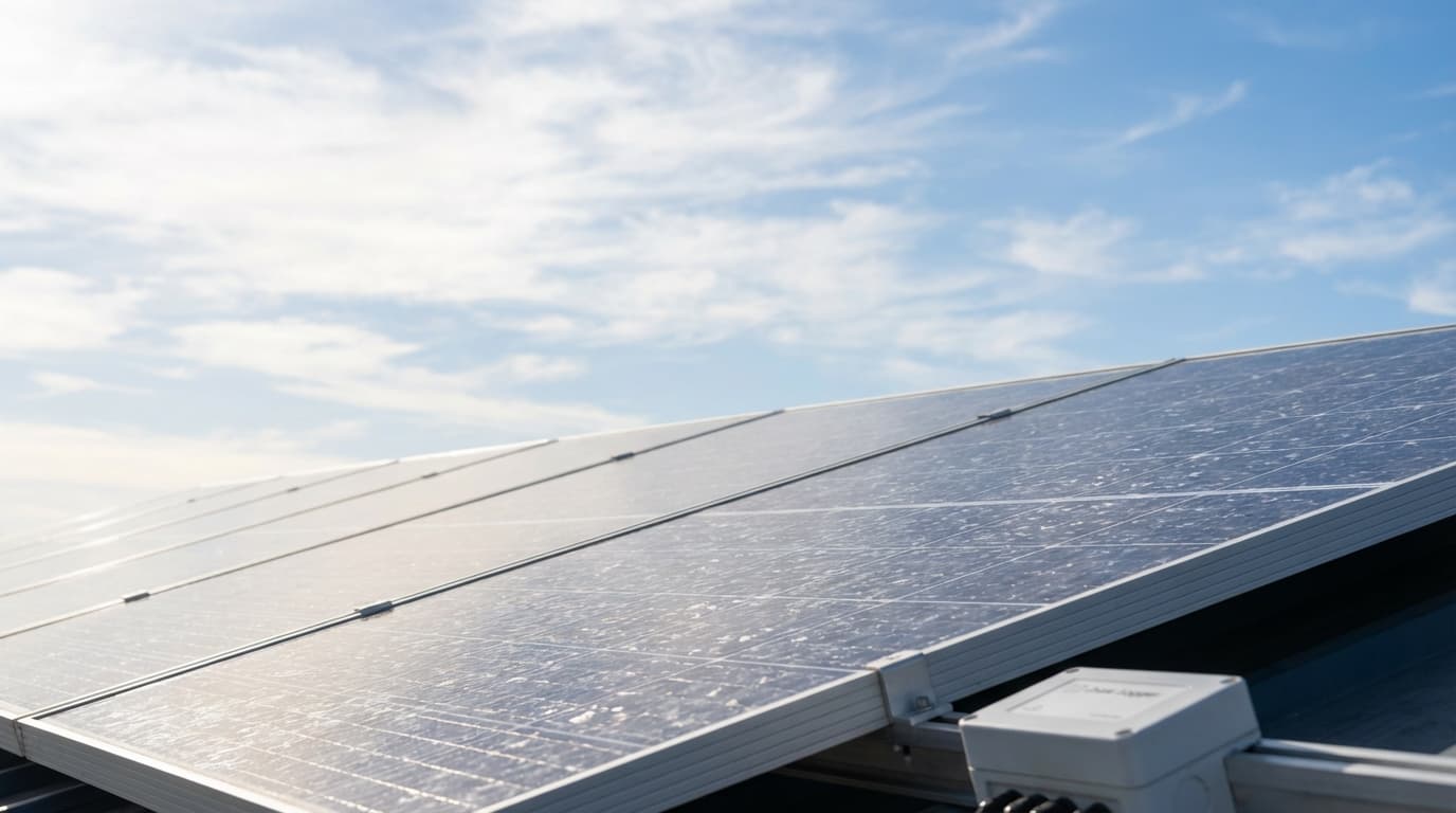 Solar panels under blue sky in Tennessee Solar energy panels under bright blue skies in Tennessee - Battery Storage