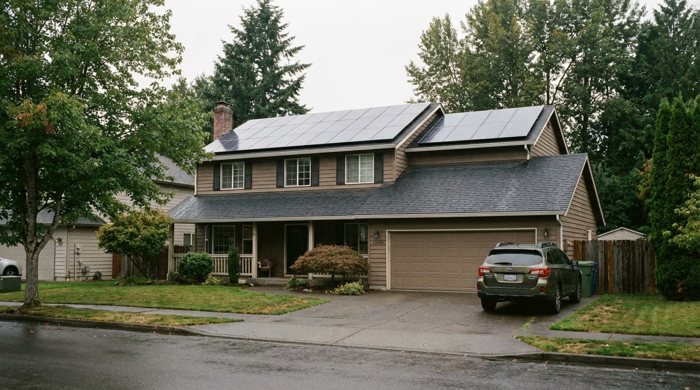 Solar Panel Cost by State Modern home with solar panel installation