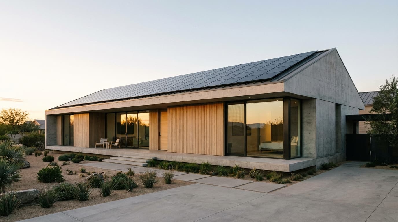 Solar powered neighborhood homes